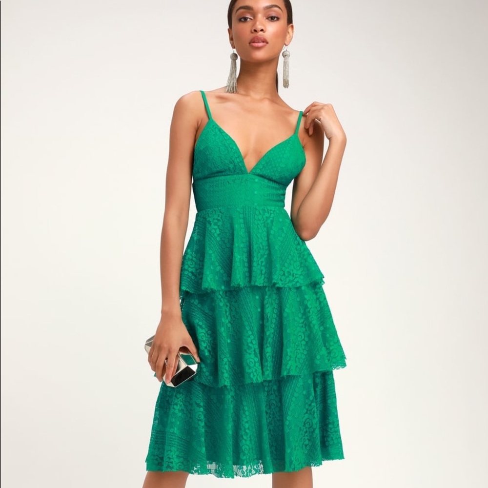Emerald green dress